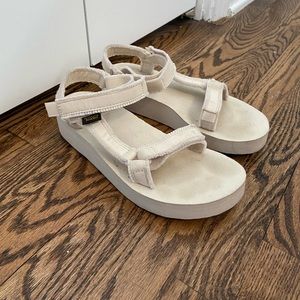 Cream Teva Midform Sandals
